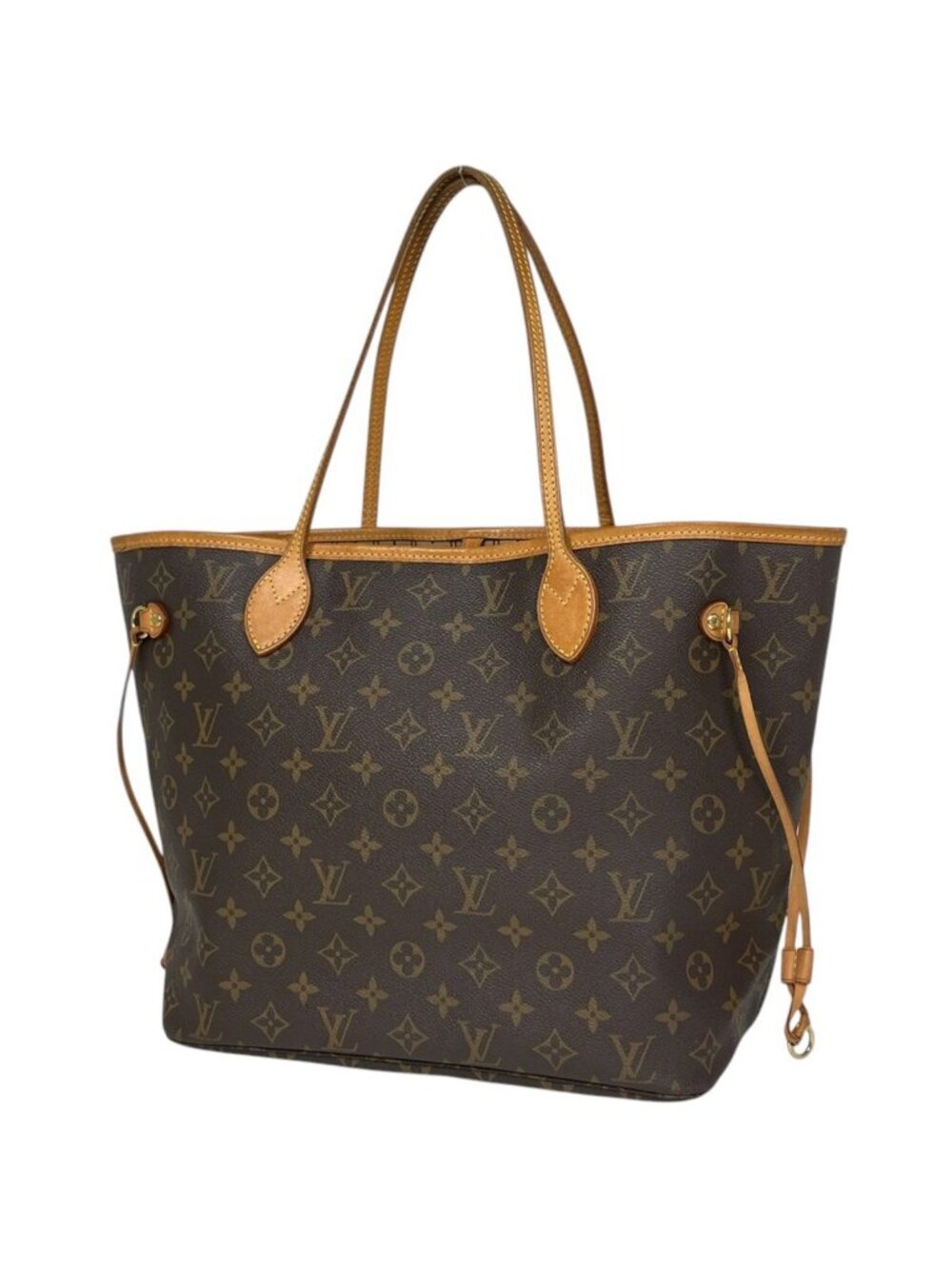 Louis Vuitton Neverfull MM Shoulder Bag Tote Monogram Brown